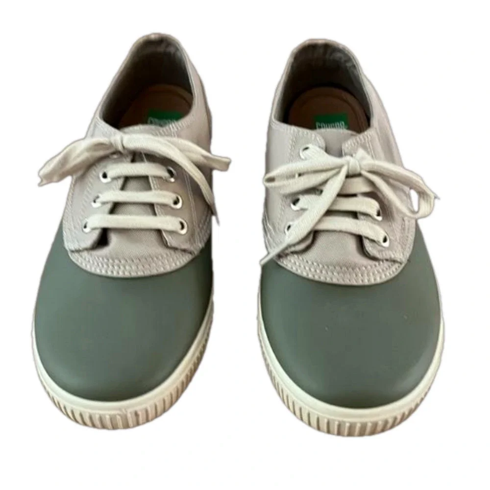 Cougar Green /Camel Lace Up Dash Duck Sneaker Size 10